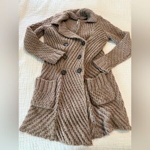 Free People Brown Knit Cardigan